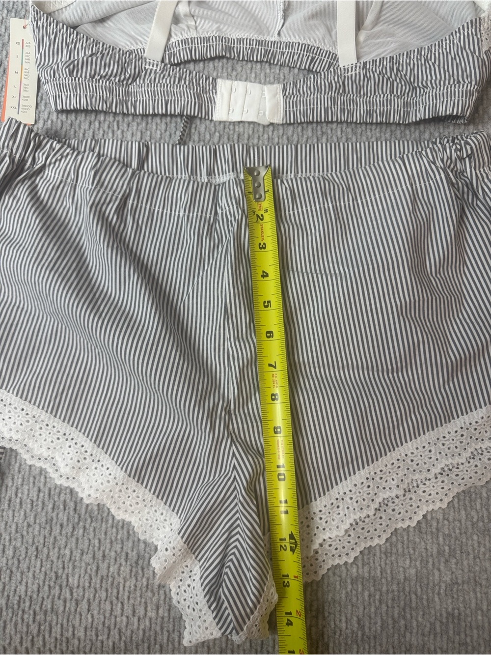 Colsie Sleepwear Lounge Set XL Grey & White NWT - Picture 6 of 9